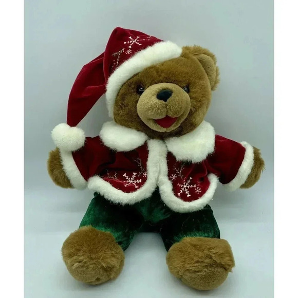 Dan Dee Teddy Bear‎ Brown Plush Stuffed Animal 14 Inch Christmas Vintage 2004 - Picture 1 of 4